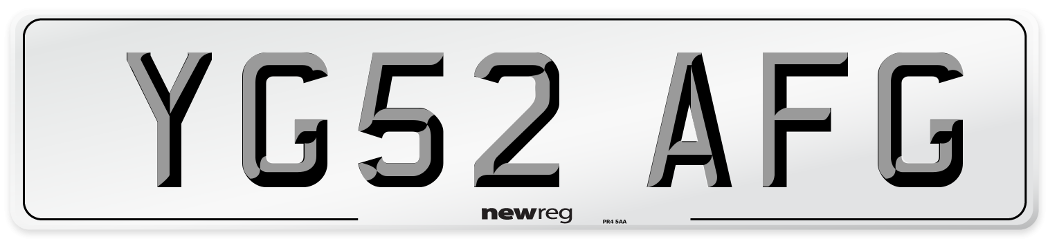 YG52 AFG Number Plate from New Reg